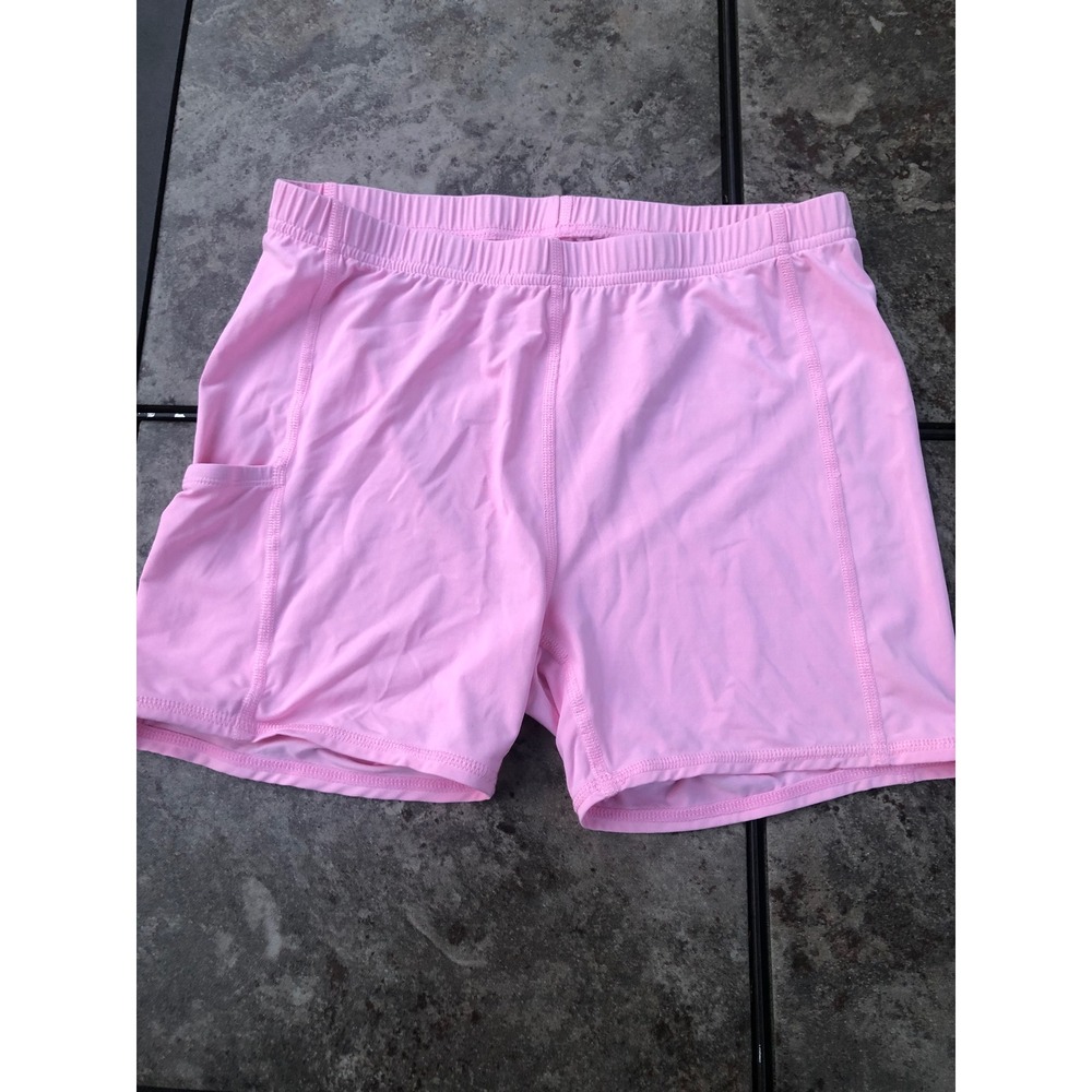 Lilly Pulitzer Luxletic Pink Athletic Shorts XS Side Pocket Meryl Nylon Bike